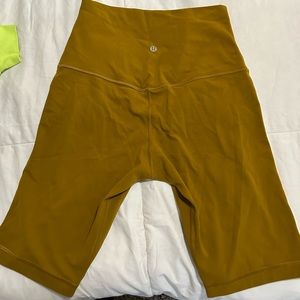 Lululemon spandex biker shorts size 8 mustard yellow